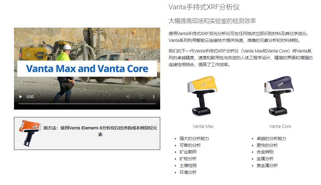 不同行业中的XRF应用 点击以下选项，了解Vanta分析仪如何能够助力您成功完成您的应用